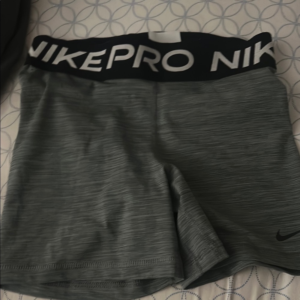 Nike Pro Heathered Gray Training Shorts